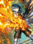 Artwork of Female Byleth in Fire Emblem 0 (Cipher) by Senri Kita.