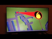 A fire at the garage as seen on the Fire station Emergency board