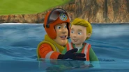James being rescued by his Uncle