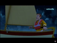 Sam sailing the Skiff
