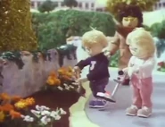 Sarah and James using Sam's metal detector