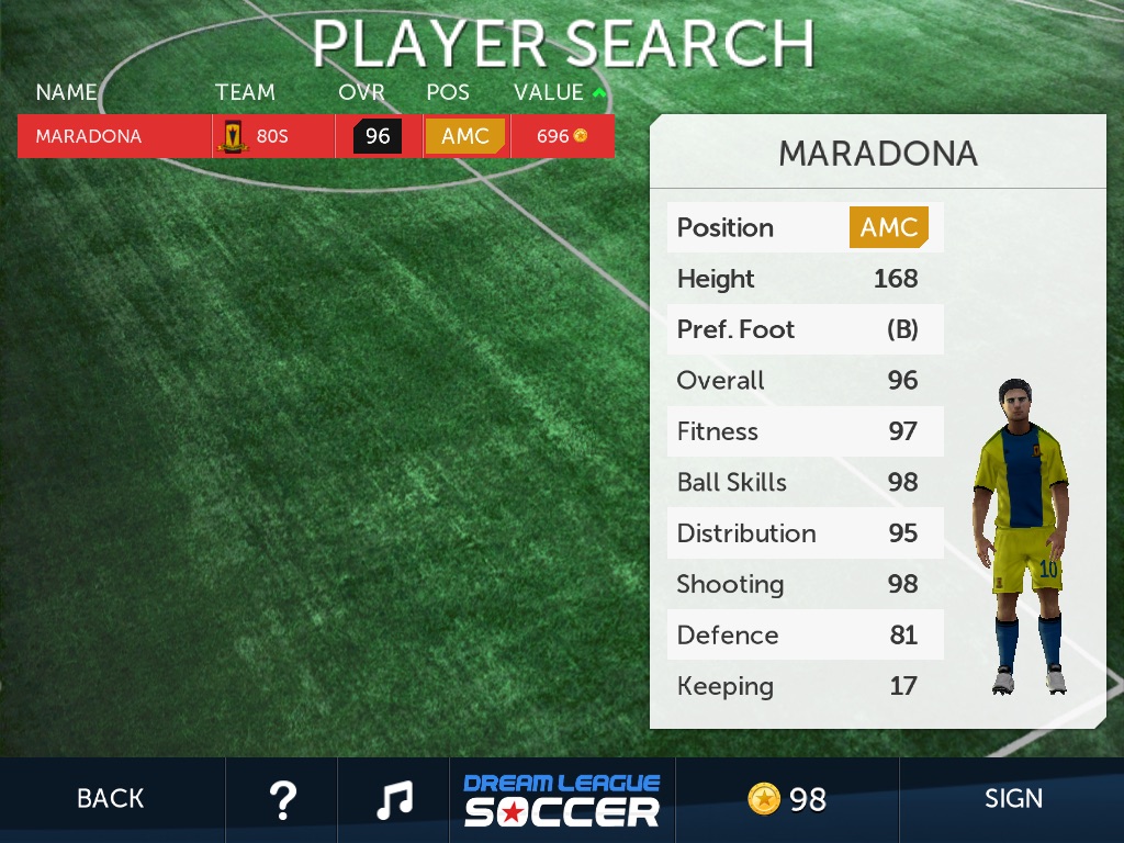 maradona dream league soccer