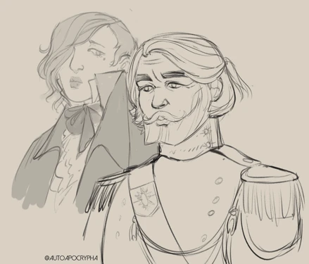 His August Majesty Jezal the First, and a mildly concerned Orso