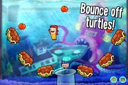 Bounce off turtles!