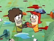 When Oscar and Bea were singing "Puppy Love", They held hands and looked into eyes smiling.