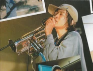 Sato performing.