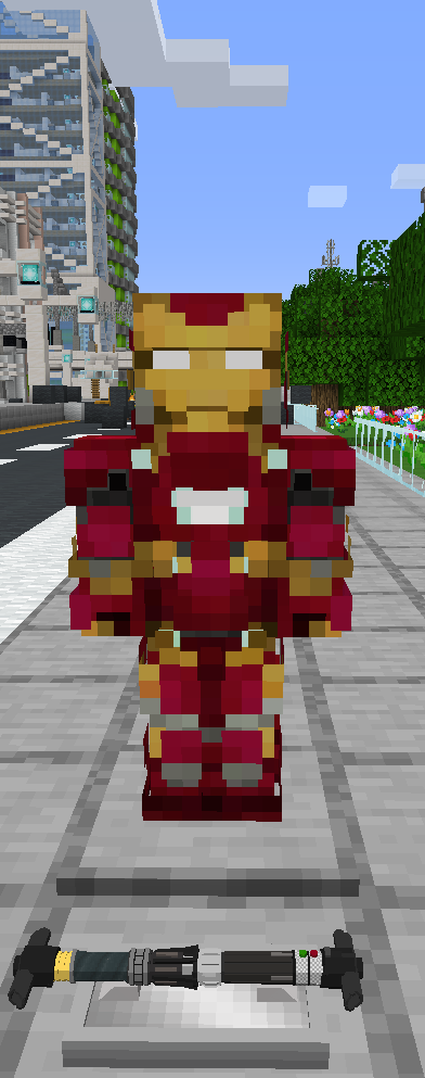 iron man minecraft statue