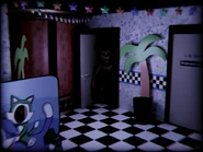 The Rat emerging from the door in the Secondary Party Room from the remaster.