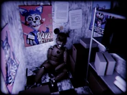 Rat looking at the camera about ready to move.