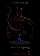 Monster Rat, along with the Origami Cat, in the third game's first. Reading "a story can't end without a beginning".