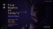 The Rat in the menu of Five Nights at Candy's Remastered.