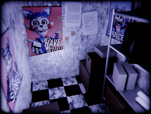 The Five Nights at Candy's Remastered cameras have been improved to be  darker (old on left, new on right) : r/fivenightsatfreddys