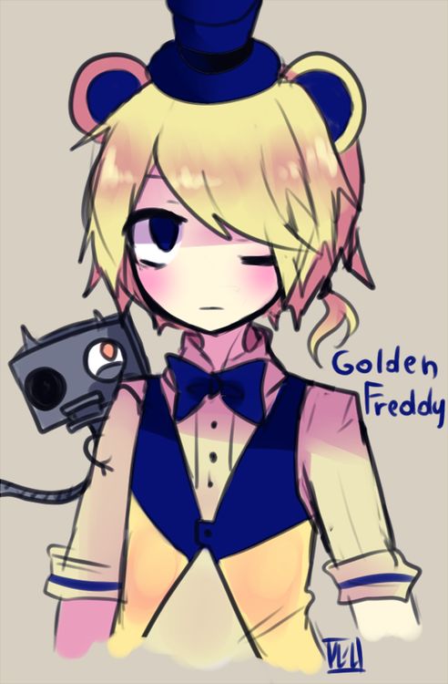 FNAF Anime Characters (Golden Freddy) by MangleFan17 on DeviantArt