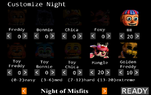 FNaF 2 Codigo NightOfMisfits