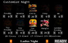 FNaF 2 Codigo LadiesNight