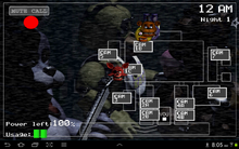 FNAF iOS Cheat Mode en funcionamiento