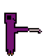 Sprite of Purple Guy stabbing.