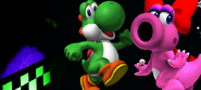 Yoshi and Birdo alone on the Performing Stand