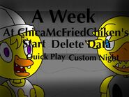 Chicko in the title screen with Chica.