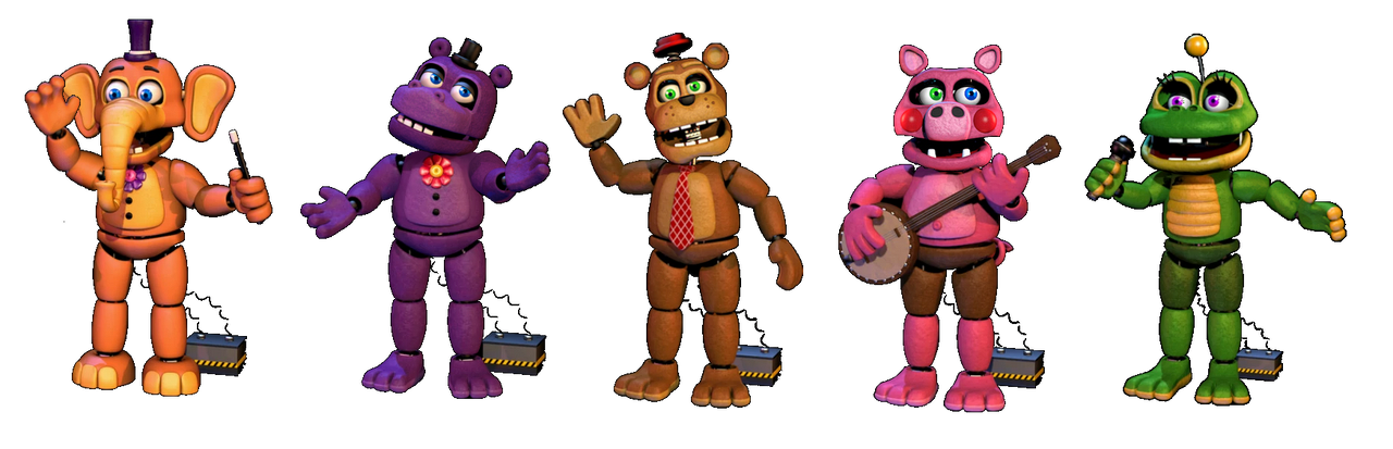Adventure Mediocre Melodies Animatronics for FNaF World (Mod) by