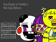 Chicko,Toy puppet,and ballon girl on the old main menu.