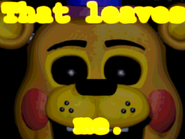 The fifth teaser, brightened, revealing the Mysterious Yellow Toy Freddy.