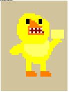 Chicko as he appears in the death mini-game,Happy Birthday