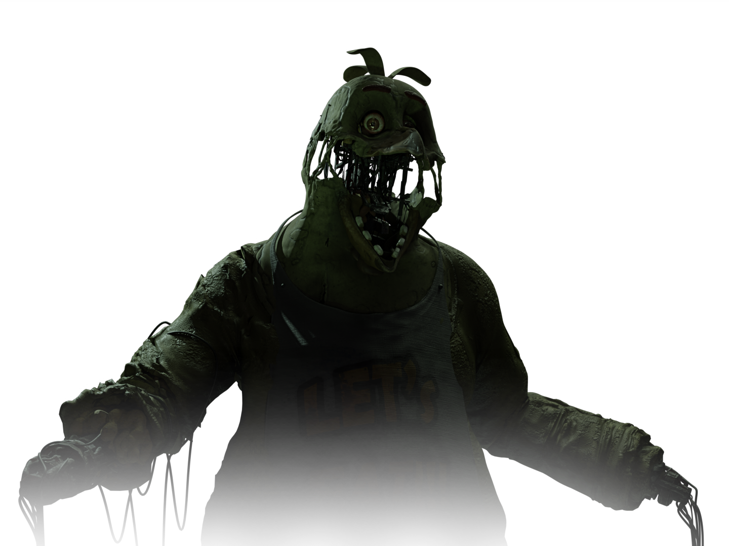 fnaf Withered Chica - Ethgoesboom Chica The Chicken, HD Png