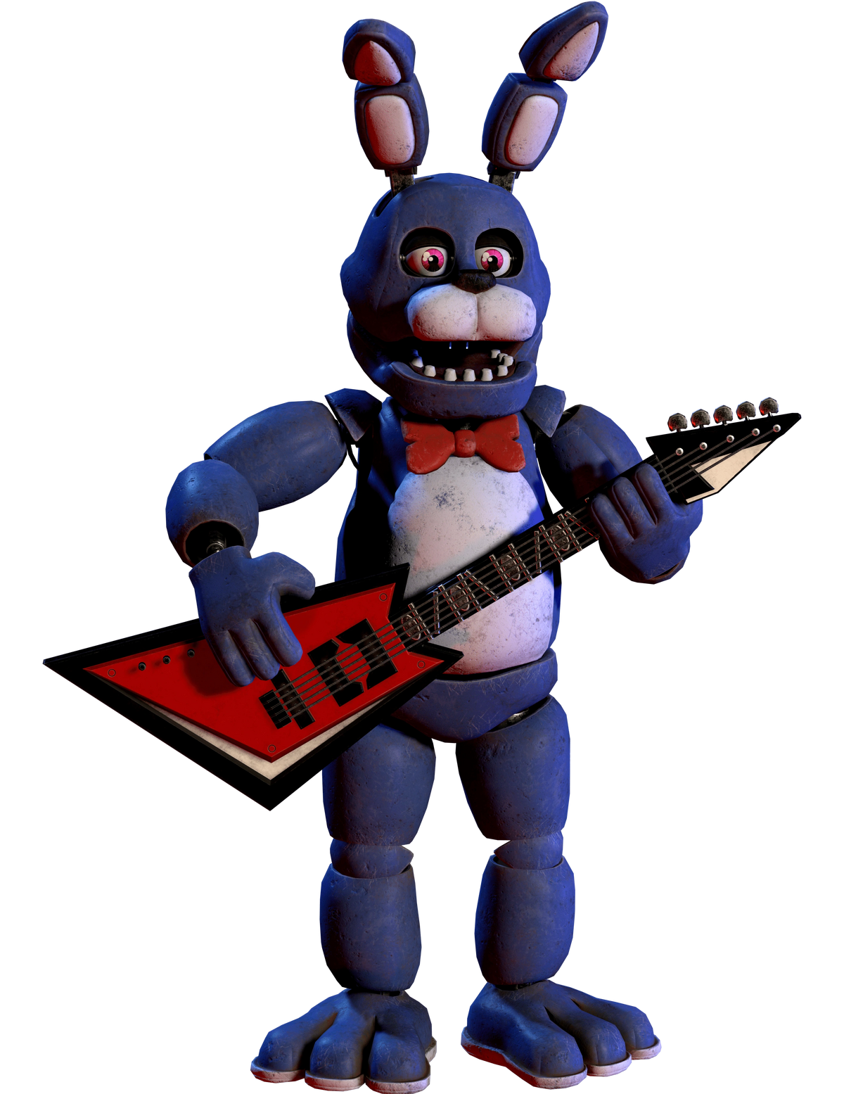 red and blue Nightmare Bonnie for funvideotv wiki by snivy0711 on