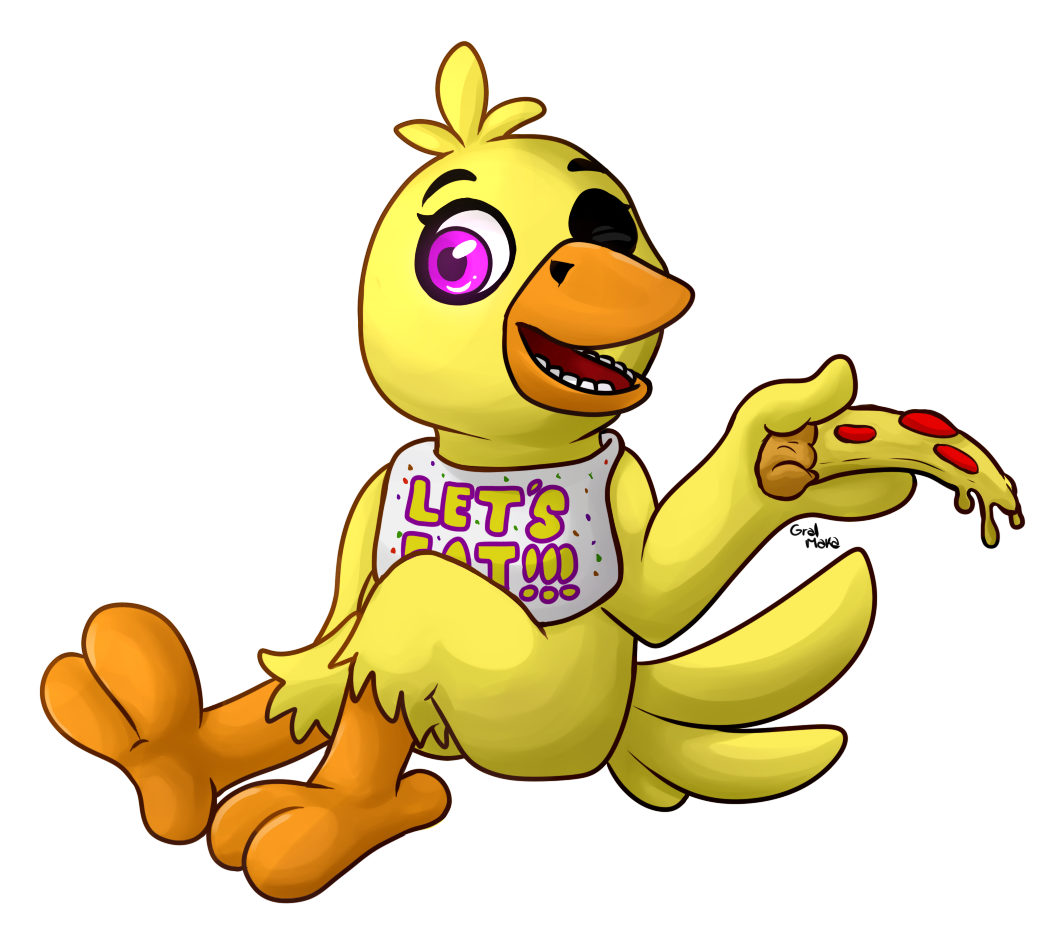 205046 - safe, artist:bootsdotexe, withered chica (fnaf), animatronic, bird, chicken, fictional species, galliform, robot, five nights at freddy's, 2017, bib, eyelashes, female, looking at you, purple eyes, signature, simple background, solo, transparent