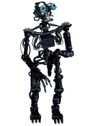 Mimic alla sua altezza umana, a misura di bambino, imitando David (come si vede nel finale positivo)