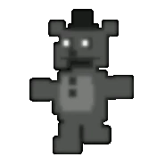 DarkFreddy.gif (12 KB) Lo sprite di Shadow Freddy nel minigioco iniziale.