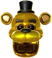 La testa di Golden Freddy come appare nella sequenza introduttiva.