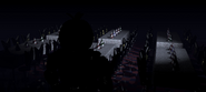 Chica's silhouette in the Dining Area.