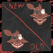 La silhouetta vecchia e nuova di Ignited Foxy.