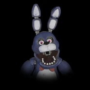 A cutout of Bonnie's jumpscare from the Fazerblast: FNaF 1 level.