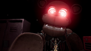 Uno screenshot teaser di Freddy Fazbear quando il giocatore lascia cadere il carillon nel minigioco Ricambi e Servizi.