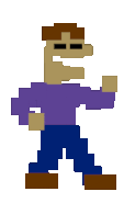 Stesso sprite, ma con più colore verde, animato.