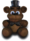 Peluche Freddy in ufficio.