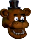 La testa di Freddy per il personaggio giocabile della versione troll di Five Nights at Freddy's 3.