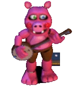 Pigpatch si esibisce sul palco.