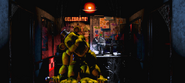 Golden Freddy nell'Ufficio (Immagine illuminata e saturata per chiarezza)