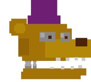 Una testa di Fredbear.