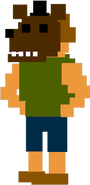 Il bullo che indossa la maschera di Freddy.
