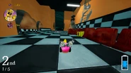 Chica in un kart di Mr. Cupcake in The Sinkhole.