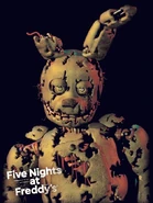 Render ufficiale di Springtrap, nella posa di Five Nights at Freddy's 3.