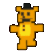 Lo sprite di Freddy del primo minigioco che cammina verso sinistra, animato.