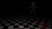 Il livello dell'Auditorium Funtime con Funtime Foxy in una posizione.