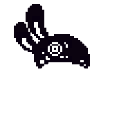 Testa di Glitchtrap fluttuante attacca mordendo la testa della principessa, animato.