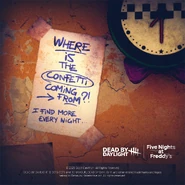 Un teaser di una nota in cui si chiede da dove provengono i coriandoli.